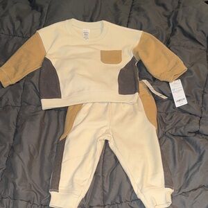 Carter's Cream and Tan Kids Matching Set